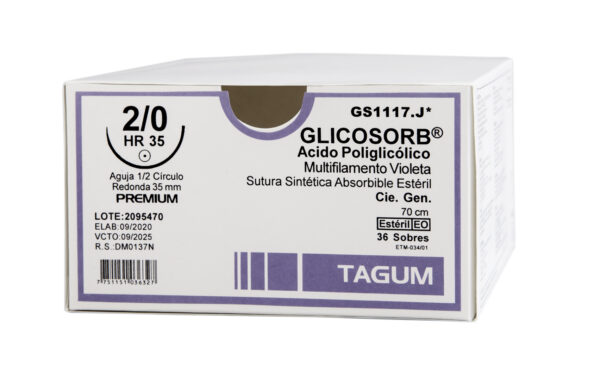 SUTURA DE ACIDO POLIGLICOLICO 3-0 x 36 sobres