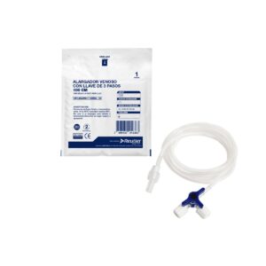 Alargador Venoso 100cm con llave de 3 pasos