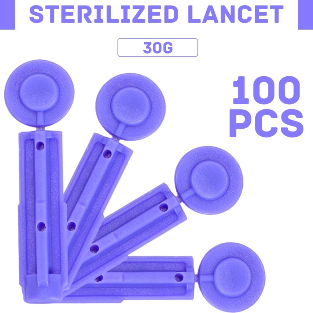 Lancetas para pruebas de diabetes, calibre 30 cja x 100