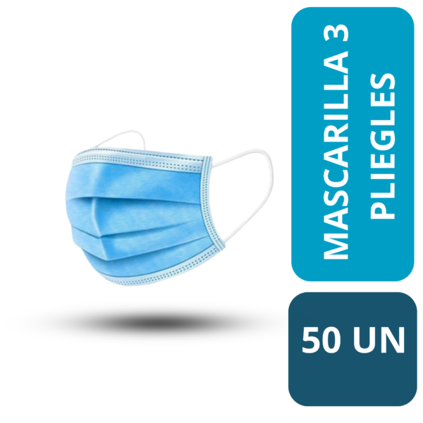 Mascarilla de 3 pliegues cja x 50 - Imagen 2