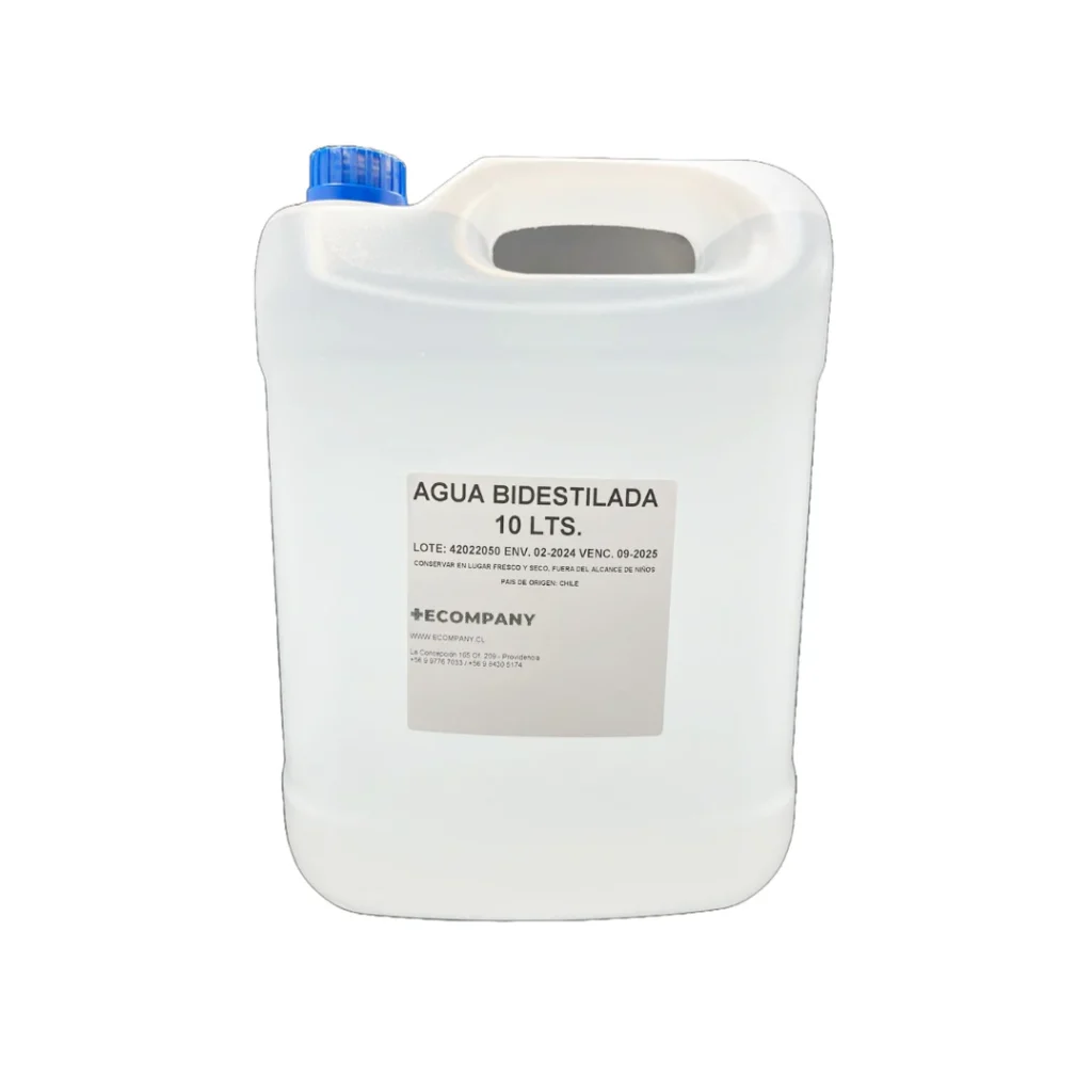 Agua bidestilada bidón de 10 Lts