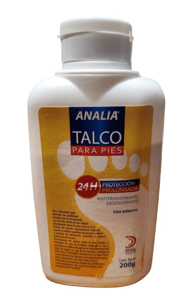 Talco para pies formato 200 grs