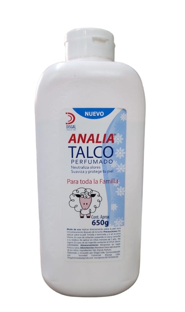 Talco perfumado Analia 650 grs
